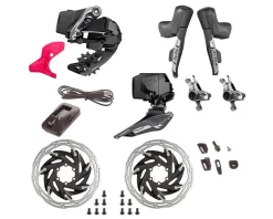 SRAM RED ETap AXS Disc Brake Groupset (2 X 12 Speed) (Post Mount) (Wireless) (Hydraulic) (6-Bolt Rotors)