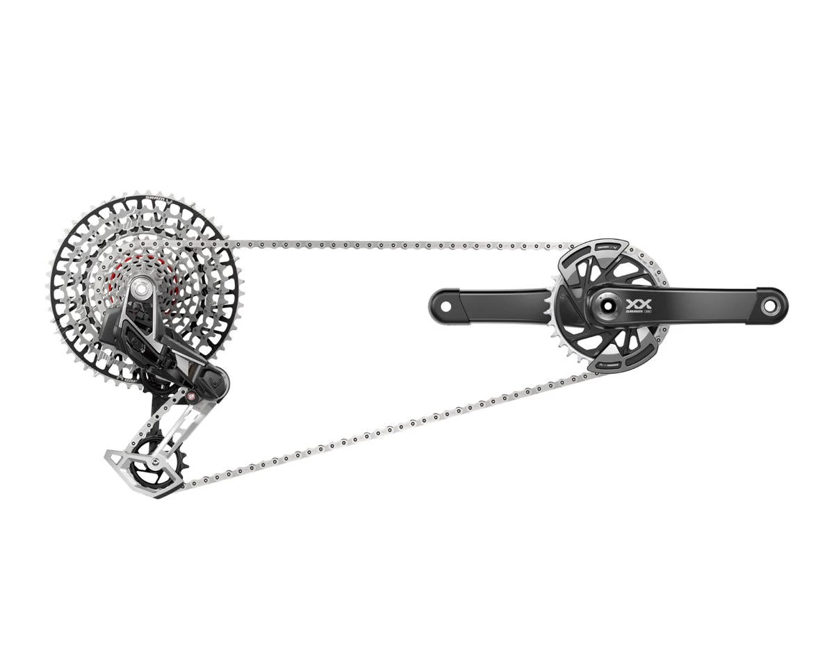 SRAM XX T-Type Eagle Transmission AXS Groupset (Black/Silver) (175mm) (34T) (1 X 12 Speed) (DUB) (55mm Chainline) 1 SRAM XX T-Type Eagle Transmission AXS Groupset (Black/Silver) (175mm) (34T) (1 X 12 Speed) (DUB) (55mm Chainline)