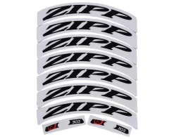 Zipp Decal Set (303 Matte Black Logo) (Complete For One Wheel)