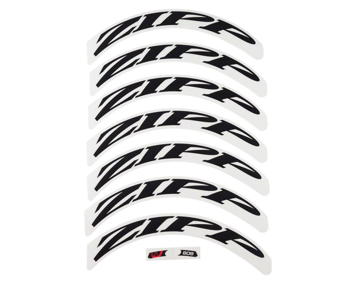 Zipp Decal Set (808 Matte Black Logo) (Complete For One Wheel) 1 Zipp Decal Set (808 Matte Black Logo) (Complete For One Wheel)