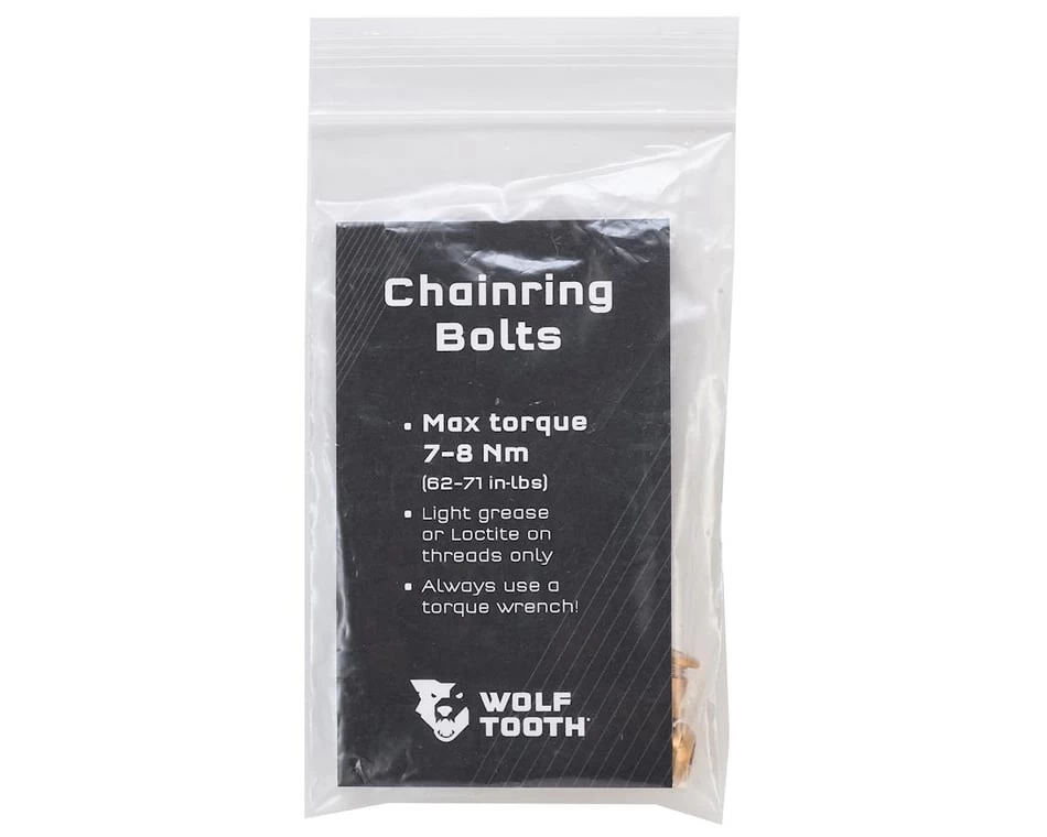 Wolf Tooth Components Dual Hex Fitting Chainring Bolts (Gold) (6mm) (4 Pack) (For 1x Use) 2 Wolf Tooth Components Dual Hex Fitting Chainring Bolts (Gold) (6mm) (4 Pack) (For 1x Use) - Image 2