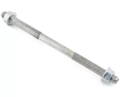 Wald #9094 Axle W/ Nuts (Silver) (24TPI) (3/8" X 6.5")