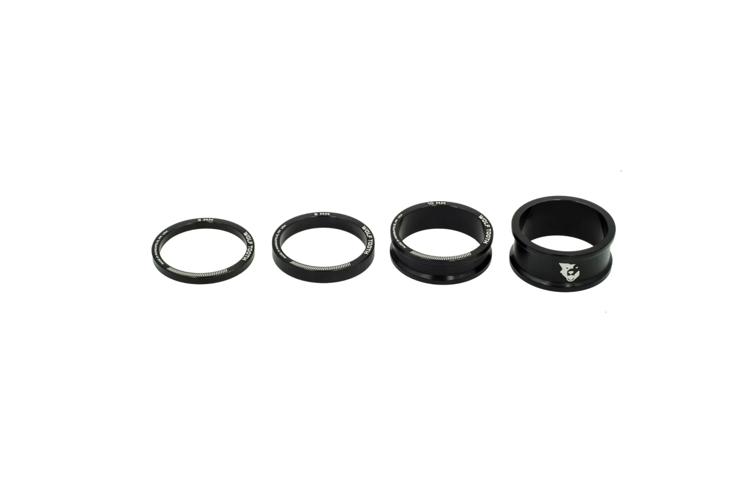 Wolf Tooth Precision Headset Spacer Kit 3, 5, 10, 15mm 1 Wolf Tooth Precision Headset Spacer Kit 3, 5, 10, 15mm