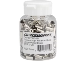 Jagwire Open Pre-Crimped Brake End Caps (Chrome Plated) (5mm) (Bottle Of 200)