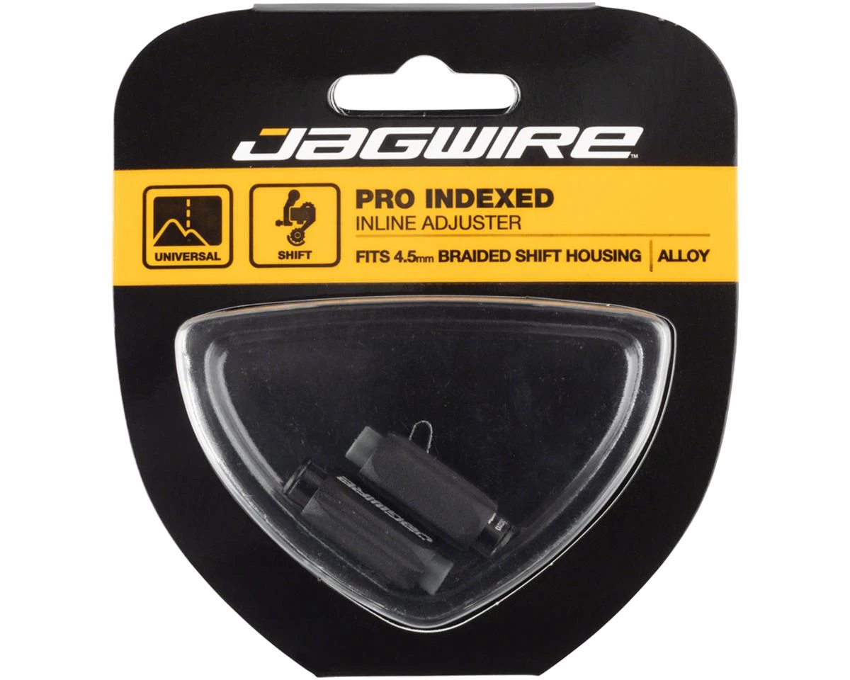 Jagwire Pro 4.5mm Indexed Inline Cable Tension Adjusters (Pair) (For Braided Shift) 1 Jagwire Pro 4.5mm Indexed Inline Cable Tension Adjusters (Pair) (For Braided Shift)