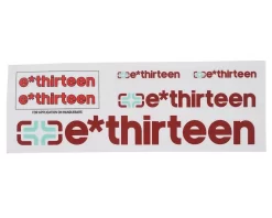 E-thirteen E*Thirteen Race Handlebar Decal Set (All 'Round Red)