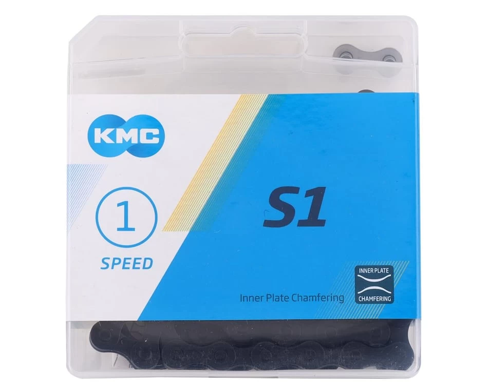 KMC S1 BMX Chain (Painted Black) (Single Speed) (112 Links) 2 KMC S1 BMX Chain (Painted Black) (Single Speed) (112 Links) - Image 2