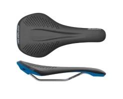 Spank Oozy 220 Saddle (Black/Blue) (Chromoly Rails) (144mm)