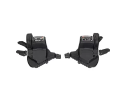 Microshift Mezzo TS39 Thumb-Tap Trigger Shifters (Black) (Pair) (3 X 7 Speed) (Shimano Compatible)