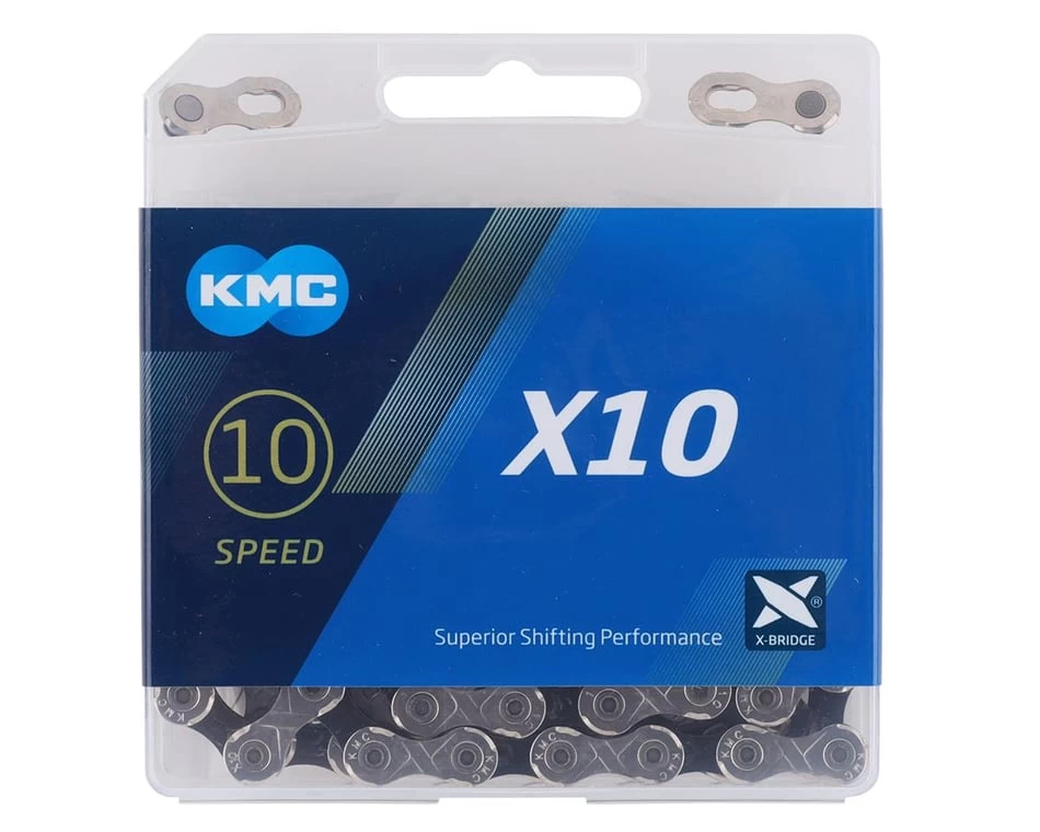 KMC X10 Chain (Silver/Black) (10 Speed) (116 Links) 2 KMC X10 Chain (Silver/Black) (10 Speed) (116 Links) - Image 2